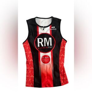 Sugoi Womens Evolution Tri Tank Bike Cycling Triathlon Red Black Top  M